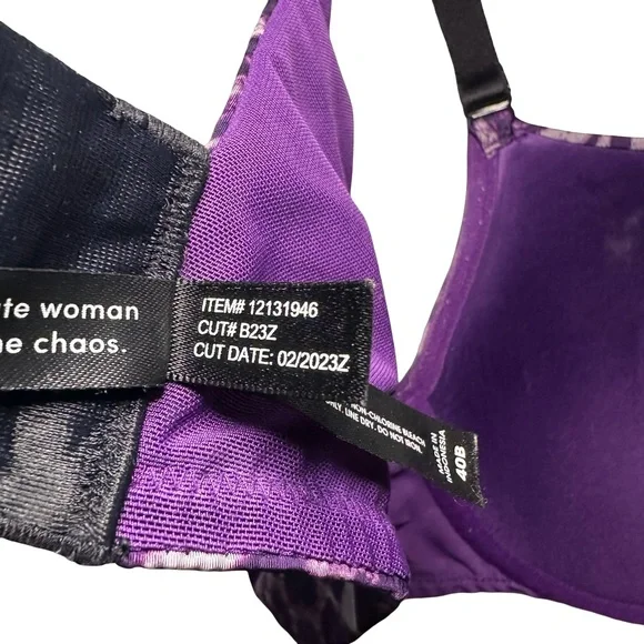 TORRID CURVE Leopard 360 BACK SMOOTHING WIREFREE PUSH UP BRA 40B - Picture 12 of 13